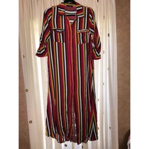 Multicolored striped dress